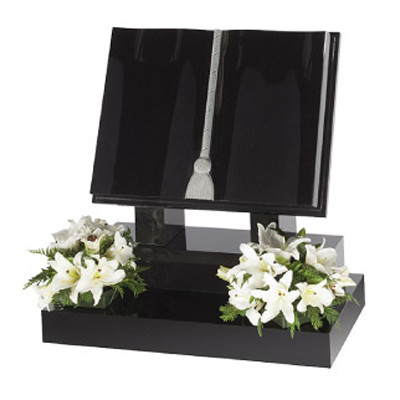 Buxtonraised book & scroll memorial